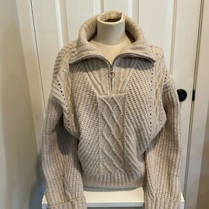 Oatmeal colored cropped sweater